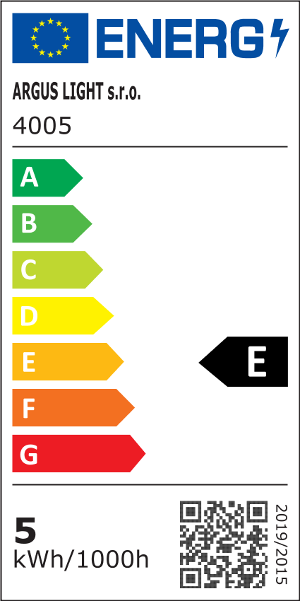 ARGUS 4005 LED nástěnné svítidlo bílá (BL) - energetický štítek