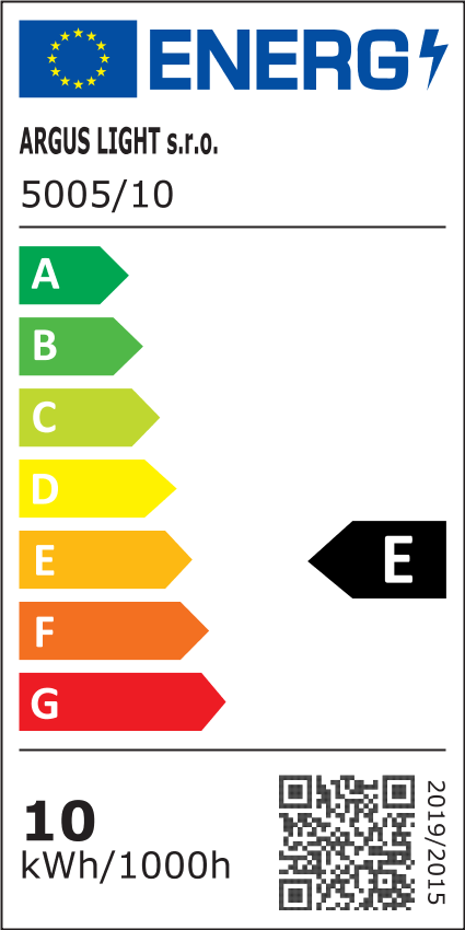 ARGUS 5005/10 podlinkové LED nástěnné svítidlo bílá (BL) - energetický štítek