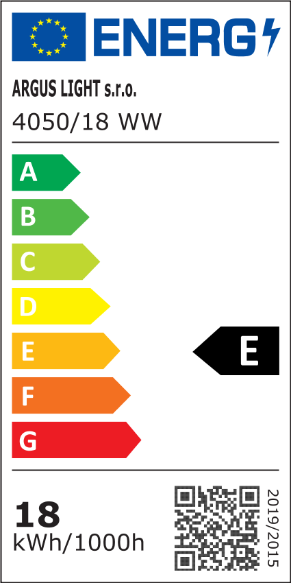 ARGUS 4050/18  LED přisazené svítidlo WW - teplá (3000 K) - energetický štítek
