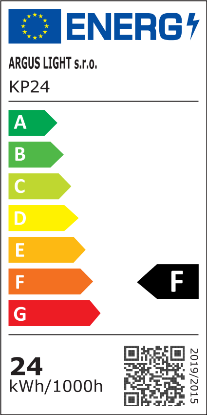 ARGUS KP24 LED panel - přisazené svítidlo bílá (BL) - energetický štítek
