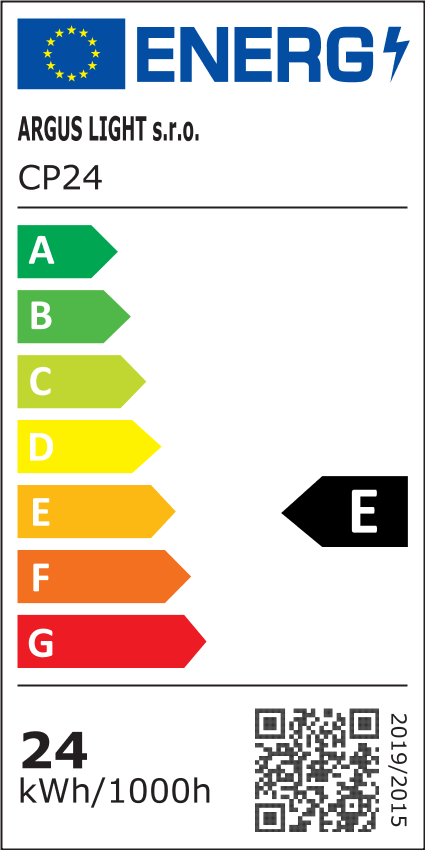 ARGUS CP24 LED panel - přisazené svítidlo bílá (BL) - energetický štítek