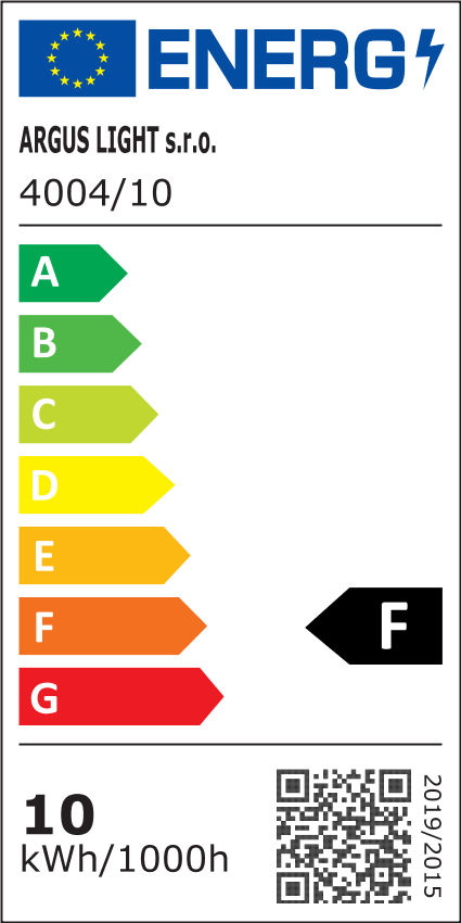 ARGUS 4004/10 LED nástěnné svítidlo bílá (BL) - energetický štítek