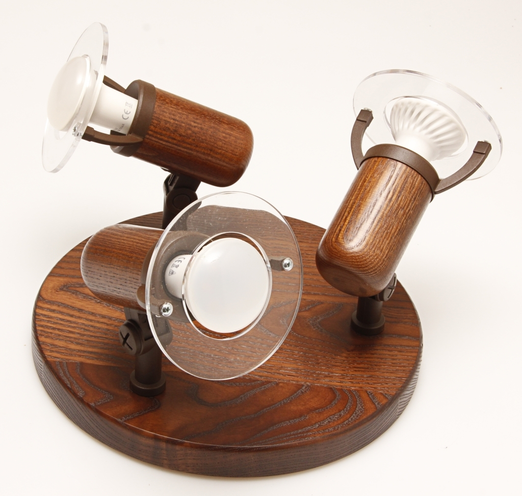 ARGUS 50032/TR  reflektorové svítidlo dřevěné - trio tmavá (TM)