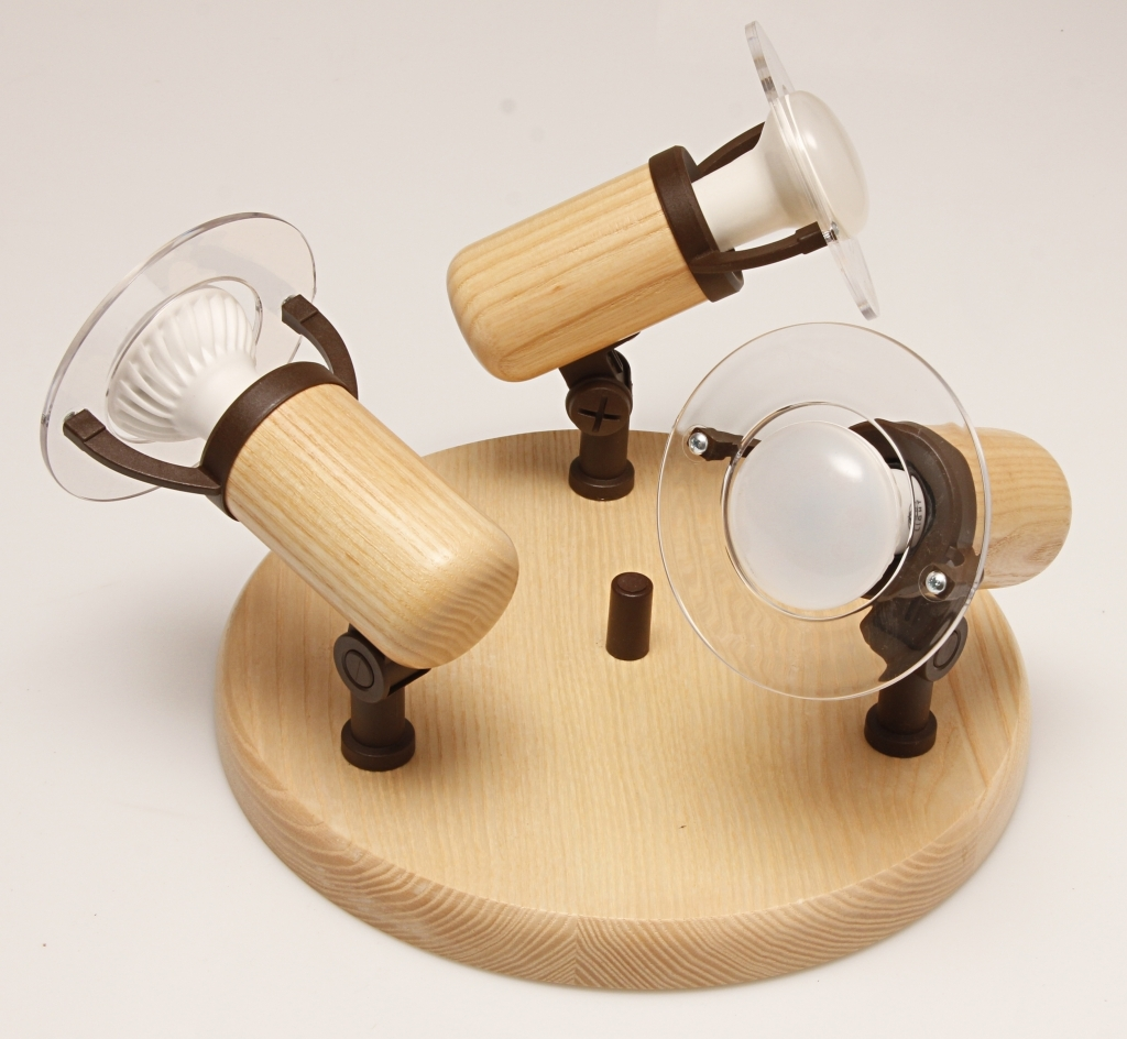 ARGUS 50032/TR  reflektorové svítidlo dřevěné - trio světlá (SV)