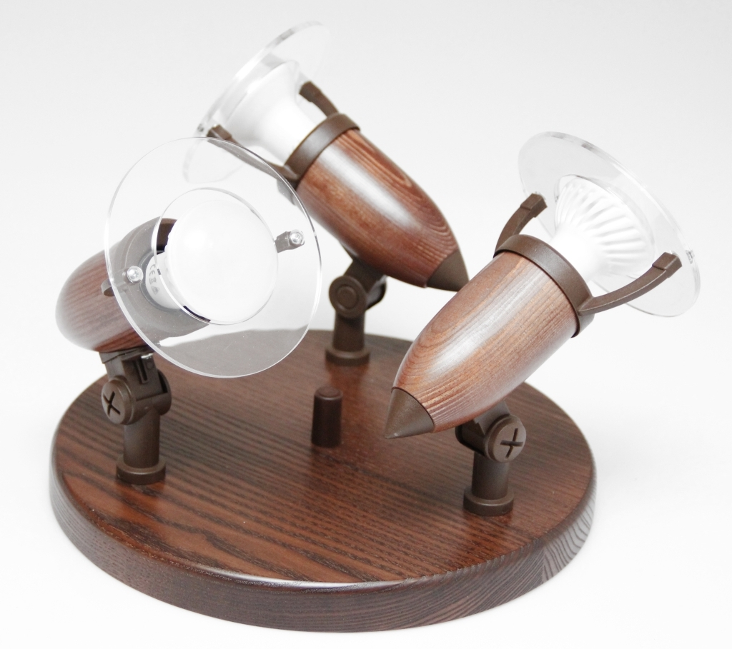 ARGUS 50033/TR  reflektorové svítidlo dřevěné - trio tmavá (TM)