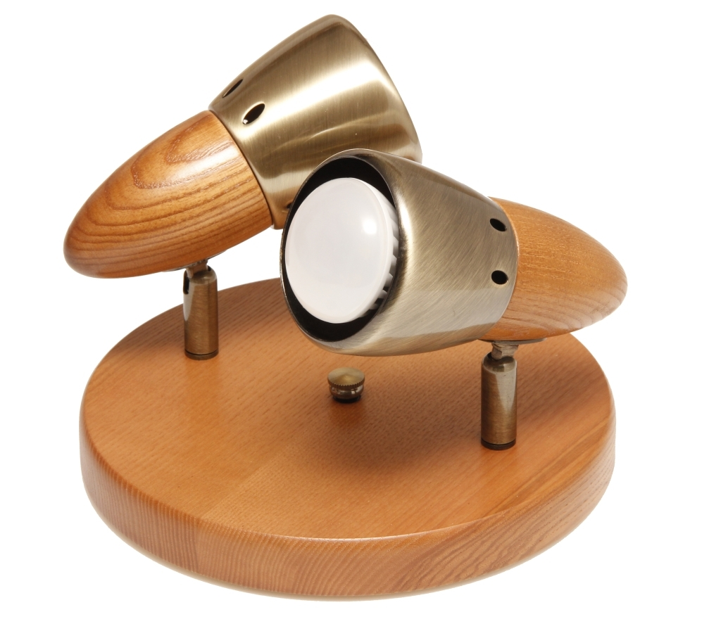 ARGUS 50035/DU reflektorové svítidlo dřevěné - duo patina (PT) střední (ST)