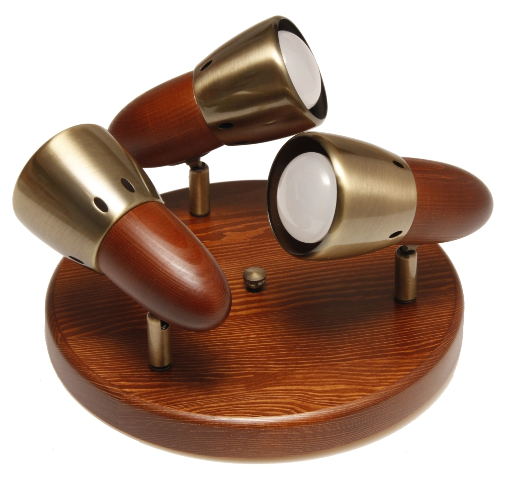 ARGUS 50035/TR reflektorové svítidlo dřevěné - trio patina (PT) tmavé (TM)