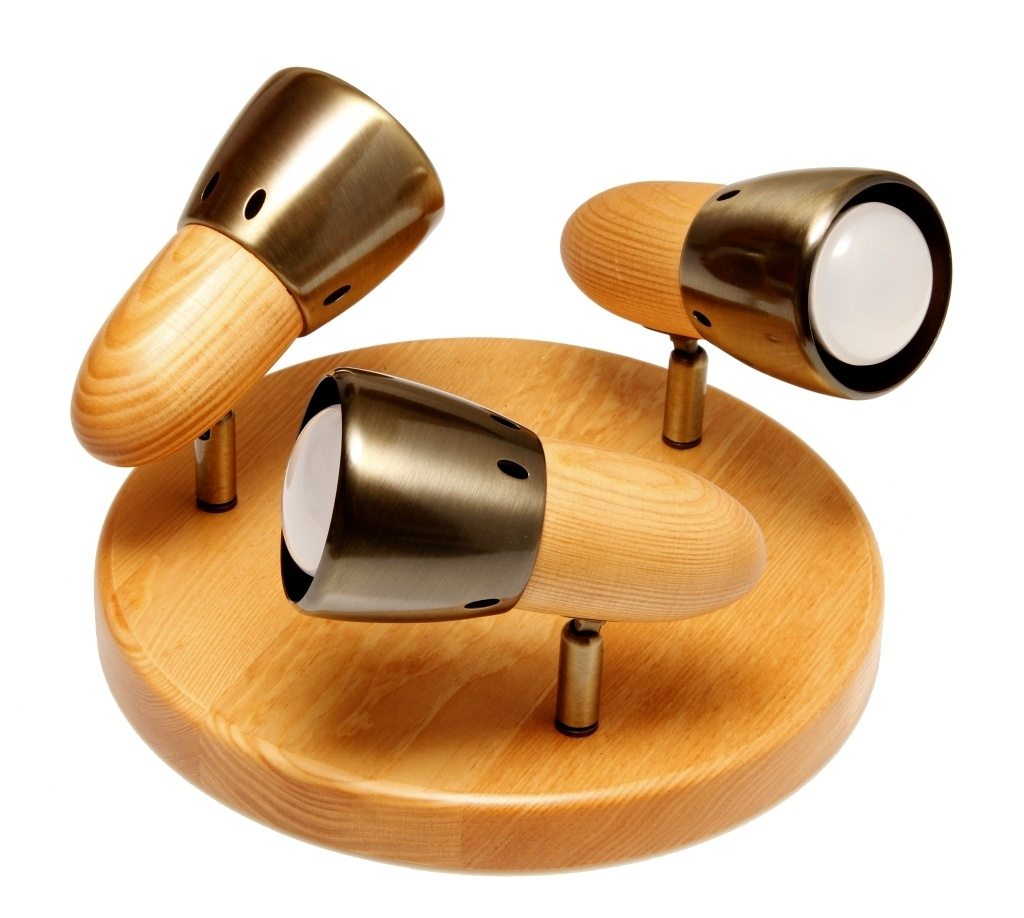 ARGUS 50035/TR reflektorové svítidlo dřevěné - trio patina (PT) střední (ST)