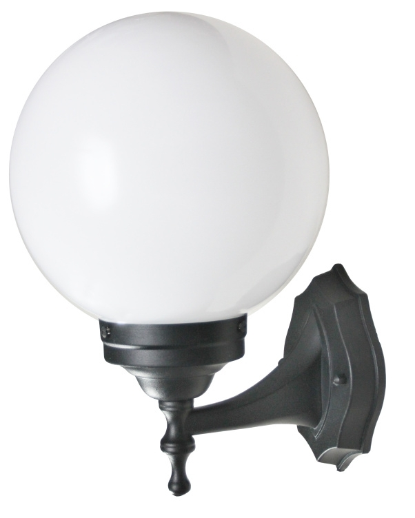 ARGUS 501/20 žárovkové venkovní svítidlo - kov černá (CN) opál 20 cm